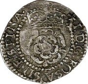 UK 1/2 Groat James I ND Third Coinage (1619-25). KM# 57 I D G ROSA SINE SPINA coin obverse UK 1/2 Groat James I ND Third Coinage (1619-25). KM# 57 I D G ROSA SINE SPINA coin obverse
