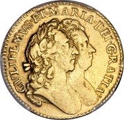 UK 1/2 Guinea William and Mary 1692 KM# 476.1 GVLIELMVS∙ET∙MARIA∙DEI∙GRATIA∙ coin obverse