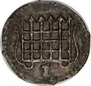 UK 1/2 Penny Elizabeth I 1601 Sixth Coinage (1601-02). KM# 1 - coin obverse UK 1/2 Penny Elizabeth I 1601 Sixth Coinage (1601-02). KM# 1 - coin obverse