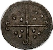 UK 1/2 Penny Elizabeth I 1601 Sixth Coinage (1601-02). KM# 1 - coin reverse UK 1/2 Penny Elizabeth I 1601 Sixth Coinage (1601-02). KM# 1 - coin reverse