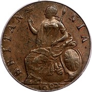 UK 1/2 Penny William and Mary (Halfpenny) 1694 KM# 475.3 BRITAN NIA 1694 coin reverse