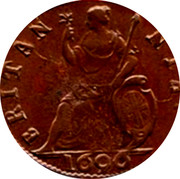UK 1/2 Penny William III (Halfpenny) 1696 KM# A483.1 BRITAN NIA *YEAR* coin reverse UK 1/2 Penny William III (Halfpenny) 1696 KM# A483.1 BRITAN NIA *YEAR* coin reverse