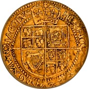 UK 1/4 Laurel James I ND KM# 68 HENRIC ROSAS REGNA IACOBVS coin reverse UK 1/4 Laurel James I ND KM# 68 HENRIC ROSAS REGNA IACOBVS coin reverse
