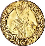 UK 1 Unite James I (1604-1619) KM# 46 IACOBVS MAG BRIT FRAN ET HIB REX coin obverse UK 1 Unite James I (1604-1619) KM# 46 IACOBVS MAG BRIT FRAN ET HIB REX coin obverse