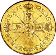 UK 2 Guineas Charles II 1682 KM# 443.2 MAG∙ BR∙FRA∙ ET∙HIB∙ REX∙*YEAR*∙ coin reverse UK 2 Guineas Charles II 1682 KM# 443.2 MAG∙ BR∙FRA∙ ET∙HIB∙ REX∙*YEAR*∙ coin reverse