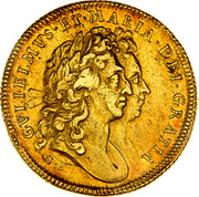 UK 2 Guineas William and Mary 1694/3 KM# 482.1 GVLIELMVS∙ET∙MARIA∙DEI∙GRATIA coin obverse UK 2 Guineas William and Mary 1694/3 KM# 482.1 GVLIELMVS∙ET∙MARIA∙DEI∙GRATIA coin obverse