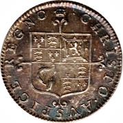 UK 2 Pence 1/2 Groat (1660-1662) KM# 400 ∙ CHRISTO ∙ AVSPICE ∙ REGNO coin reverse UK 2 Pence 1/2 Groat (1660-1662) KM# 400 ∙ CHRISTO ∙ AVSPICE ∙ REGNO coin reverse