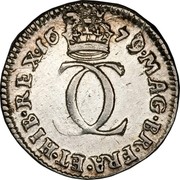 UK 2 Pence 1/2 Groat 1679 KM# 429 MAG∙BR∙FRA∙ET∙HIB∙REX ∙*YEAR*∙ CC coin reverse UK 2 Pence 1/2 Groat 1679 KM# 429 MAG∙BR∙FRA∙ET∙HIB∙REX ∙*YEAR*∙ CC coin reverse