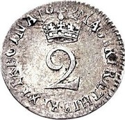 UK 2 Pence (1/2 Groat) KM# 469 coin reverse UK 2 Pence (1/2 Groat) KM# 469 coin reverse