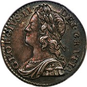 UK 2 Pence George II 1740 KM# 568 GEORGIVS∙II∙ DEI∙GRATIA∙ coin obverse UK 2 Pence George II 1740 KM# 568 GEORGIVS∙II∙ DEI∙GRATIA∙ coin obverse