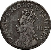 UK 3 Pence Charles II (1660-1662) KM# 282 CAROLVS∙II∙D∙G∙M∙B∙F&H∙REX III coin obverse UK 3 Pence Charles II (1660-1662) KM# 282 CAROLVS∙II∙D∙G∙M∙B∙F&H∙REX III coin obverse