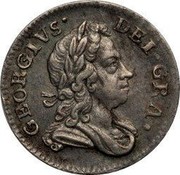 UK 3 Pence George I 1727 KM# 551 GEORGIVS ∙ DEI ∙ GRA ∙ coin obverse UK 3 Pence George I 1727 KM# 551 GEORGIVS ∙ DEI ∙ GRA ∙ coin obverse