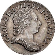 UK 3 Pence George III 1762 KM# 591 GEORGIVS ∙ III ∙ DEI ∙ GRATIA ∙ coin obverse UK 3 Pence George III 1762 KM# 591 GEORGIVS ∙ III ∙ DEI ∙ GRATIA ∙ coin obverse