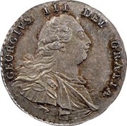 UK 3 Pence George III - Older Head Wire Numerals 1792 KM# 612 GEORGIVS III DEI GRATIA coin obverse UK 3 Pence George III - Older Head Wire Numerals 1792 KM# 612 GEORGIVS III DEI GRATIA coin obverse