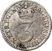 UK 3 Pence (William and Mary (Three Pence)) KM# 470.2 MAG BR FR ET HIB REX ET REGINA *YEAR* 3 coin reverse UK 3 Pence (William and Mary (Three Pence)) KM# 470.2 MAG BR FR ET HIB REX ET REGINA *YEAR* 3 coin reverse