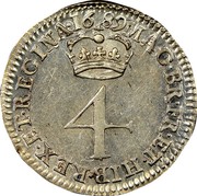 UK 4 Pence Groat 1689 KM# 471.1 MAG∙BR∙FR∙ET∙HIB∙REX∙ET∙REGINA∙*YEAR*∙ 4 coin reverse UK 4 Pence Groat 1689 KM# 471.1 MAG∙BR∙FR∙ET∙HIB∙REX∙ET∙REGINA∙*YEAR*∙ 4 coin reverse