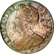 UK 4 Pence Groat 1710 KM# 515 ANNA ∙ DEI ∙ - GRATIA ∙ coin obverse UK 4 Pence Groat 1710 KM# 515 ANNA ∙ DEI ∙ - GRATIA ∙ coin obverse
