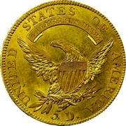 USA 5 D. Capped Bust 1807 KM# 38 UNITED STATES OF AMERICA E PLURIBUS UNUM 5 D. coin reverse USA 5 D. Capped Bust 1807 KM# 38 UNITED STATES OF AMERICA E PLURIBUS UNUM 5 D. coin reverse
