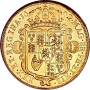 UK 5 Guineas William and Mary 1692 KM# 479.1 MAG∙BR∙FR∙ET∙HIB∙REX∙ET∙REGINA∙*YEAR*∙ coin reverse