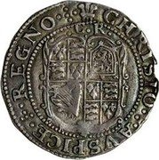 UK 6 Pence Charles I (1625-1649) Tower Varieties exist. KM# 94 CHRISTO AVSPICE REGNO C R coin reverse UK 6 Pence Charles I (1625-1649) Tower Varieties exist. KM# 94 CHRISTO AVSPICE REGNO C R coin reverse