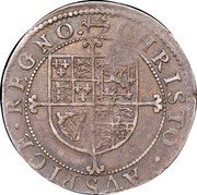 UK 6 Pence Charles I (1638-1639) Aberystwyth Varieties exist. KM# 184 CHRISTO AVSPICE REG NO coin reverse UK 6 Pence Charles I (1638-1639) Aberystwyth Varieties exist. KM# 184 CHRISTO AVSPICE REG NO coin reverse