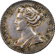 UK 6 Pence Anna 1705 KM# 516.3 ANNA DE GRATIA coin obverse UK 6 Pence Anna 1705 KM# 516.3 ANNA DE GRATIA coin obverse