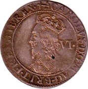 UK 6 Pence Charles I ND Second Milled Briot Issue (1638-39). KM# 180 CAROLVS∙D:G:MA:BR:FR:ET∙HI:REX VI coin obverse UK 6 Pence Charles I ND Second Milled Briot Issue (1638-39). KM# 180 CAROLVS∙D:G:MA:BR:FR:ET∙HI:REX VI coin obverse