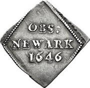 UK 6 Pence Charles I. Newark siege coin 1646 KM# 368 OBS. NEWARK 1646 coin reverse UK 6 Pence Charles I. Newark siege coin 1646 KM# 368 OBS. NEWARK 1646 coin reverse
