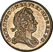 UK 6 Pence George I 1723 KM# 553.2 GEORGIVS∙D:G∙M∙BR∙FR:ET:HIB∙REX∙F∙D∙ coin obverse