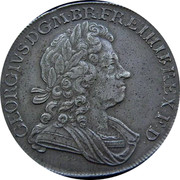 UK 6 Pence George I 1726 KM# 553.3 GEORGIVS∙D:G∙M∙BR∙FR:ET:HIB∙REX∙F∙D∙ coin obverse