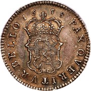 UK 6 Pence Oliver Cromwell 1658 KM# E207 PAX∙QVÆRITVR∙BELLO 16 58 coin reverse UK 6 Pence Oliver Cromwell 1658 KM# E207 PAX∙QVÆRITVR∙BELLO 16 58 coin reverse