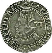 UK 6 Pence (Charles I) KM# 92 CAROLVS D G MAG BR FR ET HI REX VI coin obverse UK 6 Pence (Charles I) KM# 92 CAROLVS D G MAG BR FR ET HI REX VI coin obverse