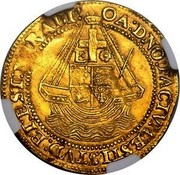 UK Angel (Elizabeth I) KM# E7 OA:DNO:FACTVM:ESTISTVD:ET:EST:MIRALI: coin reverse UK Angel (Elizabeth I) KM# E7 OA:DNO:FACTVM:ESTISTVD:ET:EST:MIRALI: coin reverse
