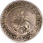 UK Crown Charles I ND Tower Mint mark: Eye. KM# 133 ∙CAROLVS∙D:G:MAG:BRI:FRA:ET∙HIB:REX∙ coin obverse UK Crown Charles I ND Tower Mint mark: Eye. KM# 133 ∙CAROLVS∙D:G:MAG:BRI:FRA:ET∙HIB:REX∙ coin obverse