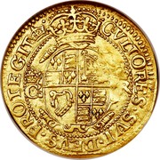UK Crown Charles I ND Tower KM# 139 CVLTORES∙SVI∙DEVS∙PROTEGIT C R coin reverse UK Crown Charles I ND Tower KM# 139 CVLTORES∙SVI∙DEVS∙PROTEGIT C R coin reverse