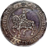 UK Crown Charles I ND KM# 126 CAROLVS:D:G:MAG..BRIT:FRA:ET:H...X coin obverse UK Crown Charles I ND KM# 126 CAROLVS:D:G:MAG..BRIT:FRA:ET:H...X coin obverse