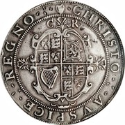 UK Crown Charles I ND KM# 127 ∙:∙CHRISTO∙∙:∙∙AVSPICE∙∙:∙∙REGNO∙:∙ C R coin reverse UK Crown Charles I ND KM# 127 ∙:∙CHRISTO∙∙:∙∙AVSPICE∙∙:∙∙REGNO∙:∙ C R coin reverse