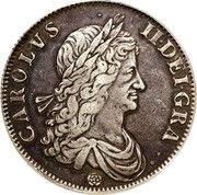 UK Crown Charles II 1662 KM# 417.1 CAROLVS II∙DEI∙GRA coin obverse UK Crown Charles II 1662 KM# 417.1 CAROLVS II∙DEI∙GRA coin obverse