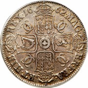 UK Crown Charles II 1662 KM# 417.3 MAG∙ BR∙FRA∙ ET∙HIB∙ REX∙16 62∙ CC CC CC CC coin reverse UK Crown Charles II 1662 KM# 417.3 MAG∙ BR∙FRA∙ ET∙HIB∙ REX∙16 62∙ CC CC CC CC coin reverse