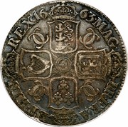 UK Crown Charles II 1663 KM# 417.5 MAG∙ BR∙FRA ET∙HIB∙ REX∙16 63∙ CC CC CC CC coin reverse UK Crown Charles II 1663 KM# 417.5 MAG∙ BR∙FRA ET∙HIB∙ REX∙16 63∙ CC CC CC CC coin reverse