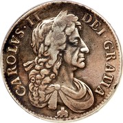 UK Crown Charles II 1681 KM# 445.2 CAROLVS∙II DEI∙GRATIA coin obverse UK Crown Charles II 1681 KM# 445.2 CAROLVS∙II DEI∙GRATIA coin obverse