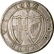 UK Crown Commonwealth of England 1656 KM# 392 *YEAR* ∙ GOD ∙ WITH ∙ VS ∙ ∙V∙ coin reverse UK Crown Commonwealth of England 1656 KM# 392 *YEAR* ∙ GOD ∙ WITH ∙ VS ∙ ∙V∙ coin reverse