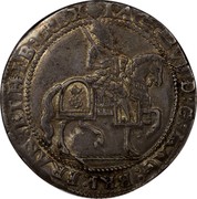 UK Crown James I (1619-1625) Third Coinage (1619-25) KM# 63 IACOBVS D:G:MAG:BRI:FRAN:ET HIB:REX coin obverse UK Crown James I (1619-1625) Third Coinage (1619-25) KM# 63 IACOBVS D:G:MAG:BRI:FRAN:ET HIB:REX coin obverse