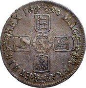 UK Crown William III 1696 KM# 493 MAG BR∙FRA ET∙HIB REX∙16 96∙ coin reverse UK Crown William III 1696 KM# 493 MAG BR∙FRA ET∙HIB REX∙16 96∙ coin reverse