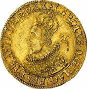 UK Double Crown Charles I (1625-1642) Tower KM# 145 CAROLVS D G MAG BRIT FRAN ET HIB REX X coin obverse UK Double Crown Charles I (1625-1642) Tower KM# 145 CAROLVS D G MAG BRIT FRAN ET HIB REX X coin obverse