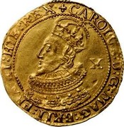 UK Double Crown Charles I (1625-1642) Tower KM# 142 CAROLVS∙D:G:MAG:BRIT:FRA:ET:HIB:REX X coin obverse UK Double Crown Charles I (1625-1642) Tower KM# 142 CAROLVS∙D:G:MAG:BRIT:FRA:ET:HIB:REX X coin obverse