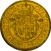 UK Double Crown Charles I (1631-1632) First milled Briot issue. KM# 169 CVLTORES∙SVI∙DEVS∙PROTEGIT∙ C R coin reverse UK Double Crown Charles I (1631-1632) First milled Briot issue. KM# 169 CVLTORES∙SVI∙DEVS∙PROTEGIT∙ C R coin reverse