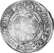 UK Double Crown (Charles I) KM# 146 CVLTORES∙SVI∙DEVS∙PROTEGIT∙ C R coin reverse UK Double Crown (Charles I) KM# 146 CVLTORES∙SVI∙DEVS∙PROTEGIT∙ C R coin reverse