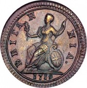 UK Farthing 1719 Proof KM# 556a Pre-Decimal coinage BRITAN NIA 1719 coin reverse UK Farthing 1719 Proof KM# 556a Pre-Decimal coinage BRITAN NIA 1719 coin reverse