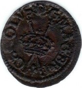 UK Farthing Charles I ND Maltravers Issue (1634-36). Contract passed to Lord Maltravers. Oval shape. KM# 174 CAROLVS D G MAG BRIT coin obverse UK Farthing Charles I ND Maltravers Issue (1634-36). Contract passed to Lord Maltravers. Oval shape. KM# 174 CAROLVS D G MAG BRIT coin obverse